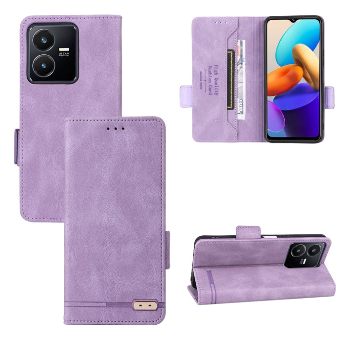 Caja de teléfono de cuero con cierre magnético, For vivo Y22s / Y35, For Xiaomi Redmi 10 5G / Note 11E, For Motorola Edge X30 / Edge 30 Pro / Edge+ 2022, For Sharp Aquos Sense 7