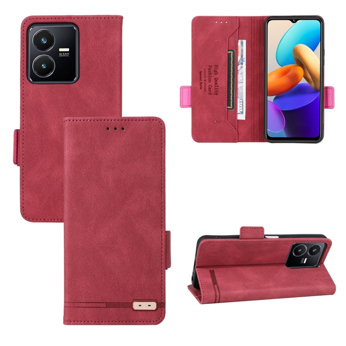 Caja de teléfono de cuero con cierre magnético, For vivo Y22s / Y35, For Xiaomi Redmi 10 5G / Note 11E, For Motorola Edge X30 / Edge 30 Pro / Edge+ 2022, For Sharp Aquos Sense 7