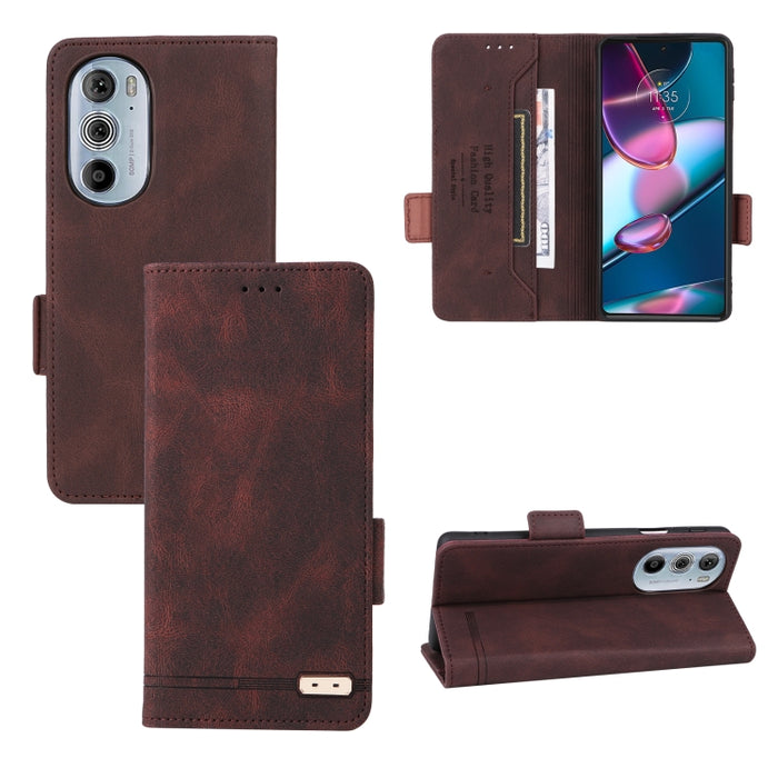 Caja de teléfono de cuero con cierre magnético, For vivo Y22s / Y35, For Xiaomi Redmi 10 5G / Note 11E, For Motorola Edge X30 / Edge 30 Pro / Edge+ 2022, For Sharp Aquos Sense 7