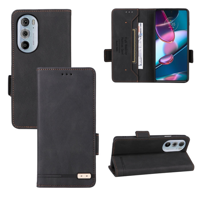 Caja de teléfono de cuero con cierre magnético, For vivo Y22s / Y35, For Xiaomi Redmi 10 5G / Note 11E, For Motorola Edge X30 / Edge 30 Pro / Edge+ 2022, For Sharp Aquos Sense 7