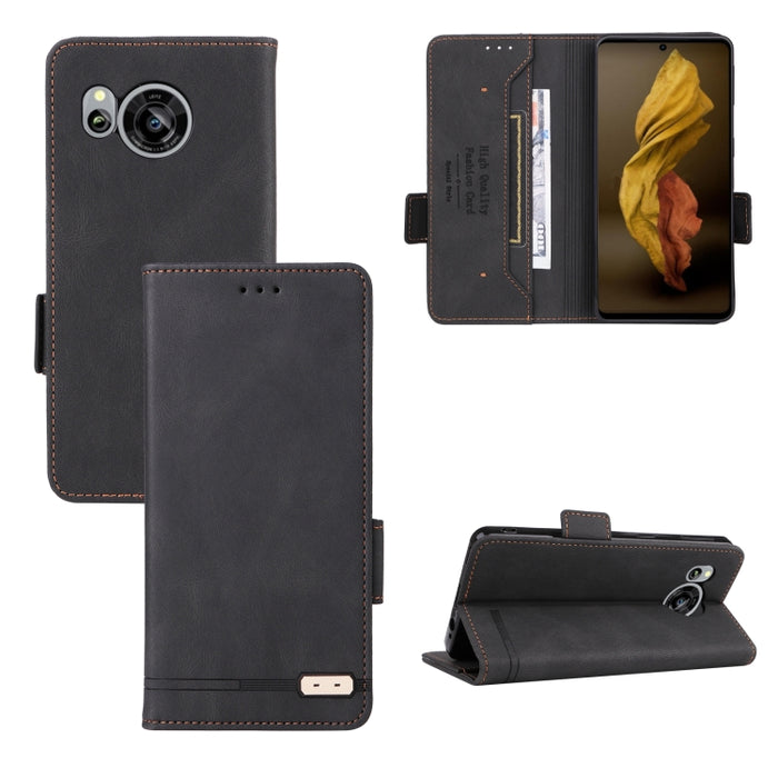 Caja de teléfono de cuero con cierre magnético, For vivo Y22s / Y35, For Xiaomi Redmi 10 5G / Note 11E, For Motorola Edge X30 / Edge 30 Pro / Edge+ 2022, For Sharp Aquos Sense 7