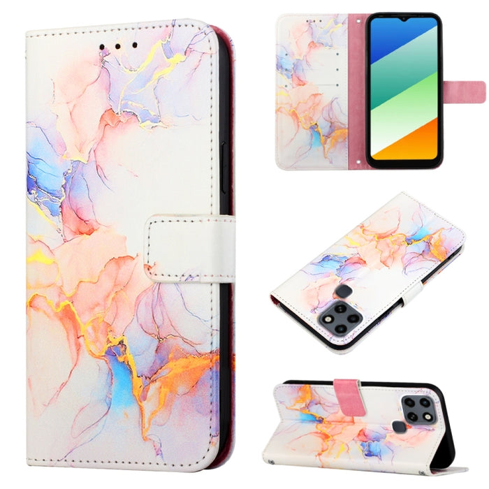 PT003 Estuche para teléfono de cuero con tapa y patrón de mármol, For Motorola Moto E22i 4G/E22 4G, For OPPO A55S 5G/CPH2309 Japan, For OPPO Reno7 A Japan, For T-Mobile Revvl 6 Pro 5G, For Infinix Smart 6 Plus/X6823, For T-Mobile Revvl 6 5G            ...