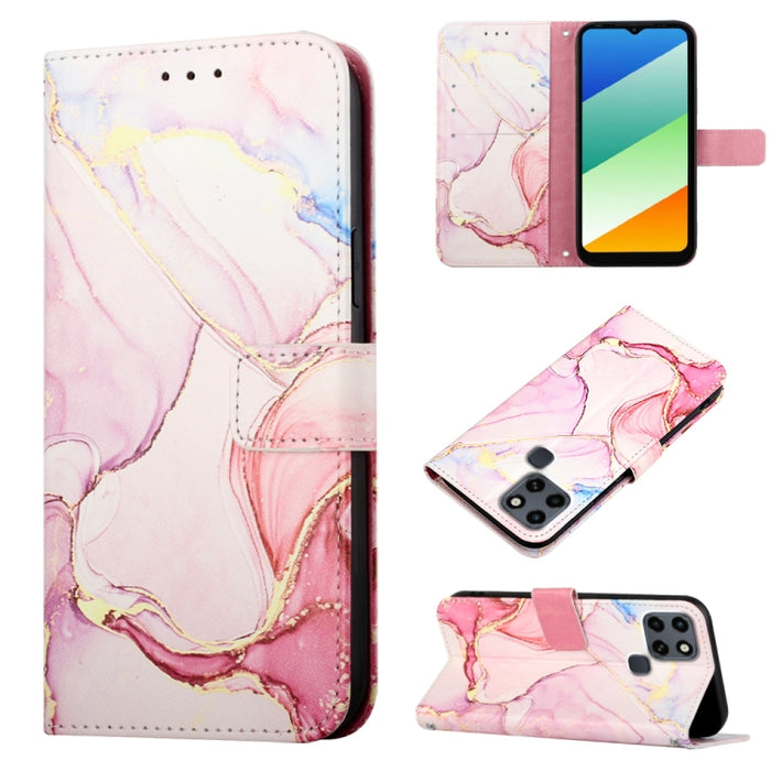 PT003 Estuche para teléfono de cuero con tapa y patrón de mármol, For Motorola Moto E22i 4G/E22 4G, For OPPO A55S 5G/CPH2309 Japan, For OPPO Reno7 A Japan, For T-Mobile Revvl 6 Pro 5G, For Infinix Smart 6 Plus/X6823, For T-Mobile Revvl 6 5G            ...
