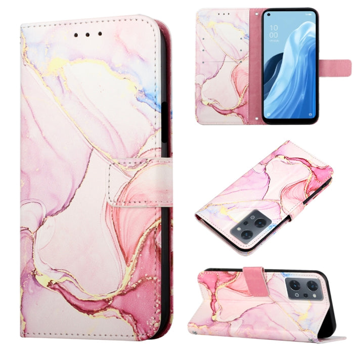 PT003 Estuche para teléfono de cuero con tapa y patrón de mármol, For Motorola Moto E22i 4G/E22 4G, For OPPO A55S 5G/CPH2309 Japan, For OPPO Reno7 A Japan, For T-Mobile Revvl 6 Pro 5G, For Infinix Smart 6 Plus/X6823, For T-Mobile Revvl 6 5G            ...