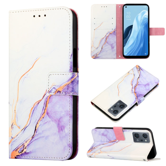 PT003 Estuche para teléfono de cuero con tapa y patrón de mármol, For Motorola Moto E22i 4G/E22 4G, For OPPO A55S 5G/CPH2309 Japan, For OPPO Reno7 A Japan, For T-Mobile Revvl 6 Pro 5G, For Infinix Smart 6 Plus/X6823, For T-Mobile Revvl 6 5G            ...