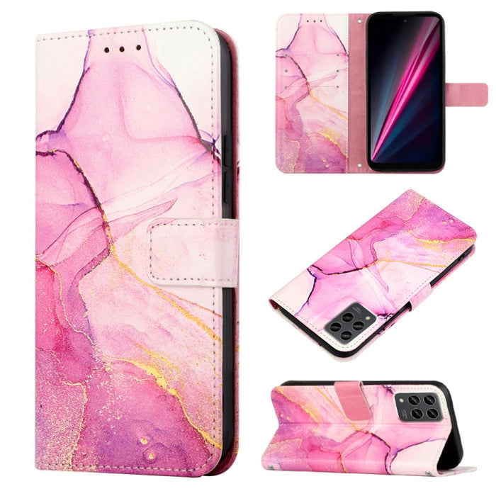 PT003 Estuche para teléfono de cuero con tapa y patrón de mármol, For Motorola Moto E22i 4G/E22 4G, For OPPO A55S 5G/CPH2309 Japan, For OPPO Reno7 A Japan, For T-Mobile Revvl 6 Pro 5G, For Infinix Smart 6 Plus/X6823, For T-Mobile Revvl 6 5G            ...