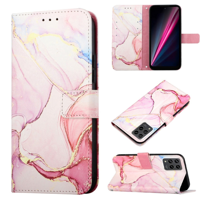 PT003 Estuche para teléfono de cuero con tapa y patrón de mármol, For Motorola Moto E22i 4G/E22 4G, For OPPO A55S 5G/CPH2309 Japan, For OPPO Reno7 A Japan, For T-Mobile Revvl 6 Pro 5G, For Infinix Smart 6 Plus/X6823, For T-Mobile Revvl 6 5G            ...