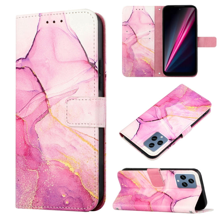 PT003 Estuche para teléfono de cuero con tapa y patrón de mármol, For Motorola Moto E22i 4G/E22 4G, For OPPO A55S 5G/CPH2309 Japan, For OPPO Reno7 A Japan, For T-Mobile Revvl 6 Pro 5G, For Infinix Smart 6 Plus/X6823, For T-Mobile Revvl 6 5G            ...