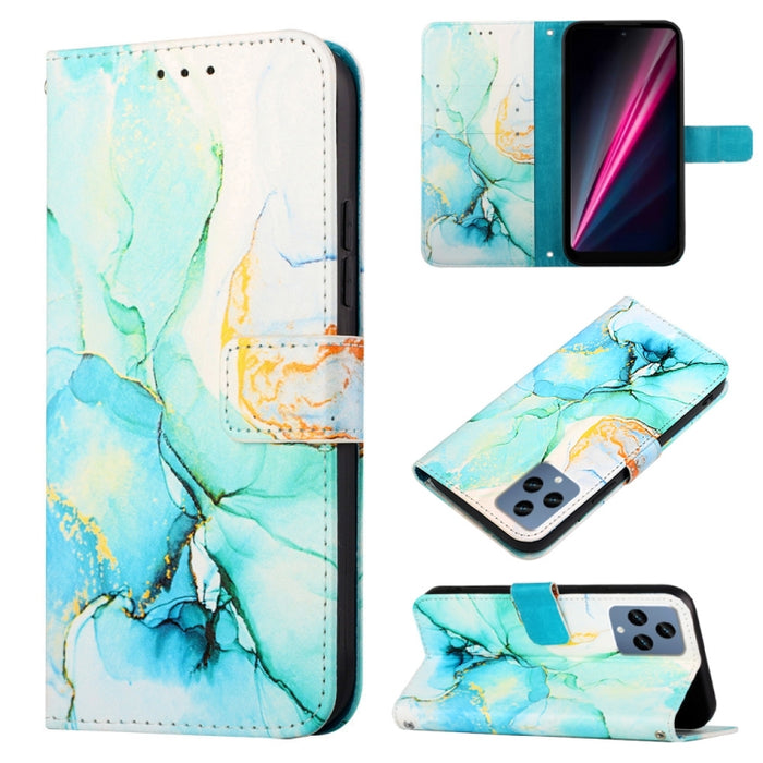 PT003 Estuche para teléfono de cuero con tapa y patrón de mármol, For Motorola Moto E22i 4G/E22 4G, For OPPO A55S 5G/CPH2309 Japan, For OPPO Reno7 A Japan, For T-Mobile Revvl 6 Pro 5G, For Infinix Smart 6 Plus/X6823, For T-Mobile Revvl 6 5G            ...