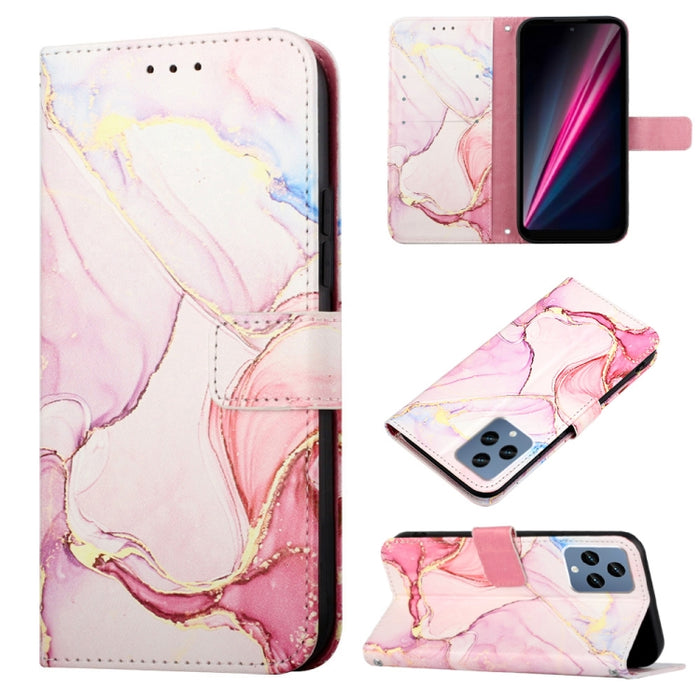 PT003 Estuche para teléfono de cuero con tapa y patrón de mármol, For Motorola Moto E22i 4G/E22 4G, For OPPO A55S 5G/CPH2309 Japan, For OPPO Reno7 A Japan, For T-Mobile Revvl 6 Pro 5G, For Infinix Smart 6 Plus/X6823, For T-Mobile Revvl 6 5G            ...