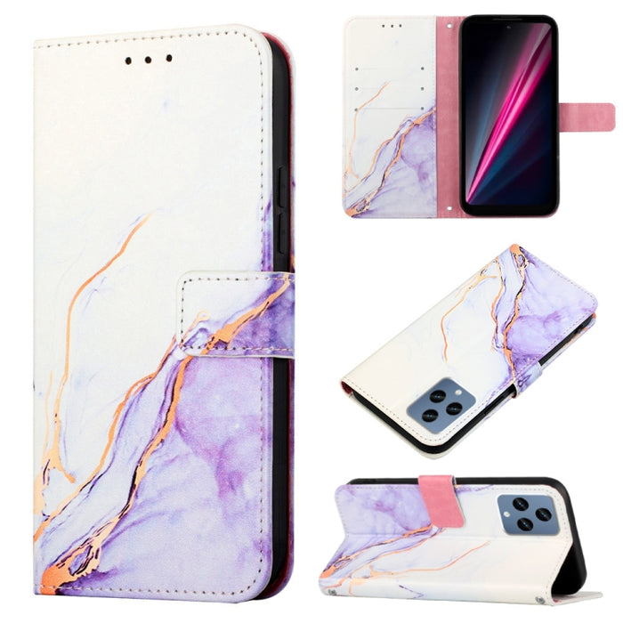 PT003 Estuche para teléfono de cuero con tapa y patrón de mármol, For Motorola Moto E22i 4G/E22 4G, For OPPO A55S 5G/CPH2309 Japan, For OPPO Reno7 A Japan, For T-Mobile Revvl 6 Pro 5G, For Infinix Smart 6 Plus/X6823, For T-Mobile Revvl 6 5G            ...