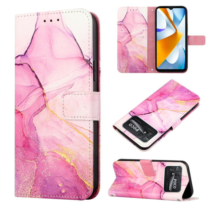PT003 Estuche para teléfono de cuero con tapa y patrón de mármol, For Motorola Moto E22i 4G/E22 4G, For OPPO A55S 5G/CPH2309 Japan, For OPPO Reno7 A Japan, For T-Mobile Revvl 6 Pro 5G, For Infinix Smart 6 Plus/X6823, For T-Mobile Revvl 6 5G            ...