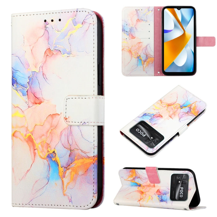 PT003 Estuche para teléfono de cuero con tapa y patrón de mármol, For Motorola Moto E22i 4G/E22 4G, For OPPO A55S 5G/CPH2309 Japan, For OPPO Reno7 A Japan, For T-Mobile Revvl 6 Pro 5G, For Infinix Smart 6 Plus/X6823, For T-Mobile Revvl 6 5G            ...