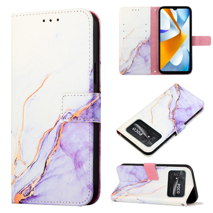 PT003 Estuche para teléfono de cuero con tapa y patrón de mármol, For Motorola Moto E22i 4G/E22 4G, For OPPO A55S 5G/CPH2309 Japan, For OPPO Reno7 A Japan, For T-Mobile Revvl 6 Pro 5G, For Infinix Smart 6 Plus/X6823, For T-Mobile Revvl 6 5G            ...