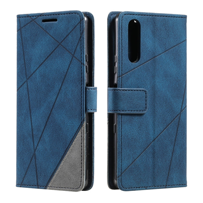 Estuche para teléfono de cuero con empalme de sensación de piel