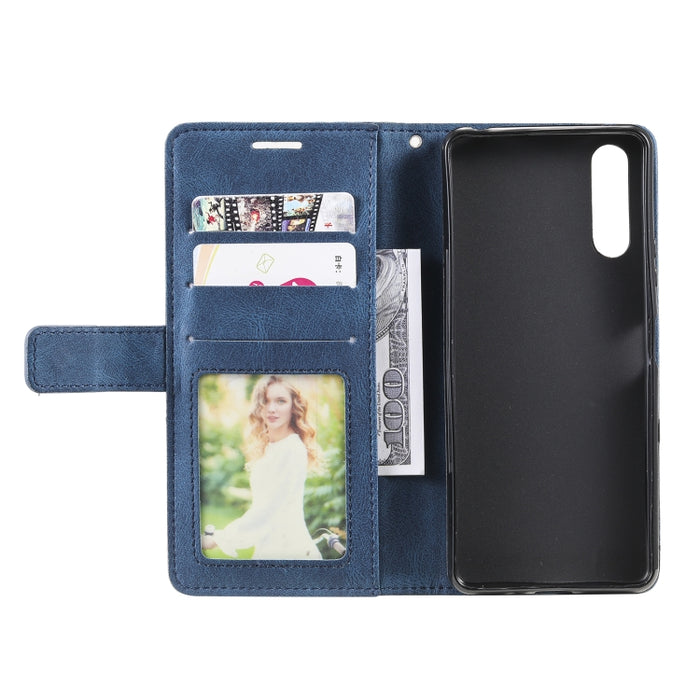 Estuche para teléfono de cuero con empalme de sensación de piel