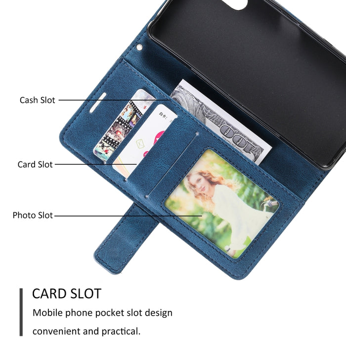 Estuche para teléfono de cuero con empalme de sensación de piel