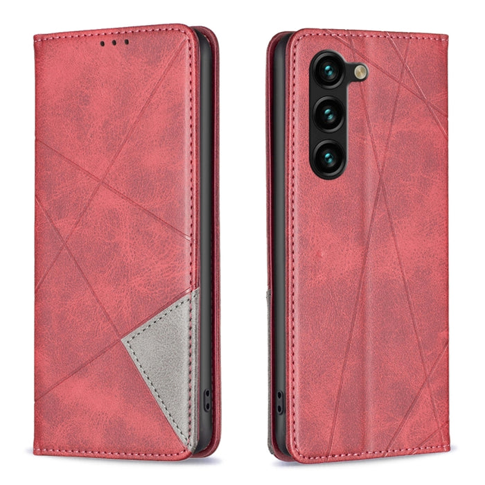 Estuche para teléfono de cuero magnético invisible prismático, For OPPO A17, For Samsung Galaxy A14 5G, For Samsung Galaxy S23+ 5G, For Samsung Galaxy S23 Ultra 5G, For Samsung Galaxy S23 5G, For Xiaomi 12T / 12T Pro / Redmi K50 Ultra