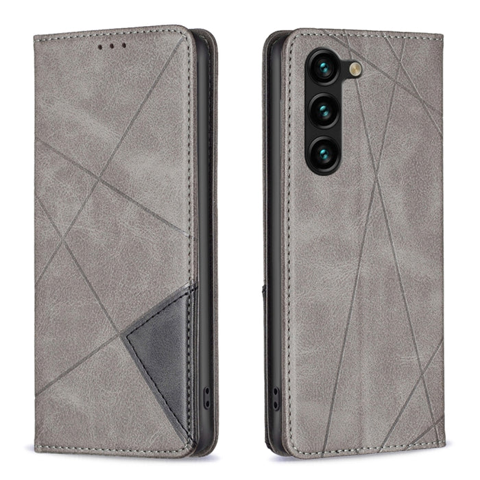 Estuche para teléfono de cuero magnético invisible prismático, For OPPO A17, For Samsung Galaxy A14 5G, For Samsung Galaxy S23+ 5G, For Samsung Galaxy S23 Ultra 5G, For Samsung Galaxy S23 5G, For Xiaomi 12T / 12T Pro / Redmi K50 Ultra