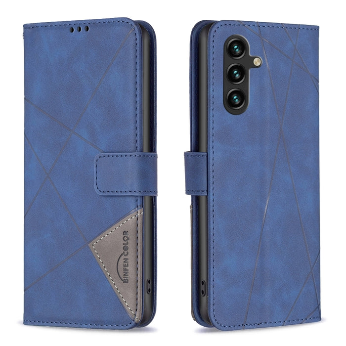 Caja de teléfono de cuero con textura de rombos con hebilla magnética, For OPPO A17, For Samsung Galaxy A14 5G, For Samsung Galaxy S23+ 5G, For Samsung Galaxy S23 Ultra 5G, For Samsung Galaxy S23 5G, For Xiaomi 12T / 12T Pro / Redmi K50 Ultra