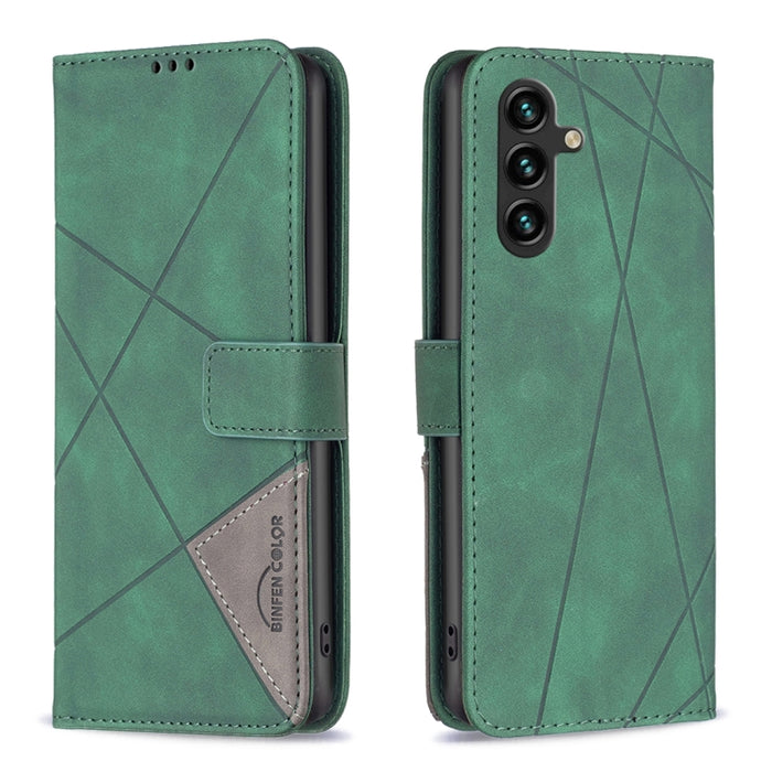 Caja de teléfono de cuero con textura de rombos con hebilla magnética, For OPPO A17, For Samsung Galaxy A14 5G, For Samsung Galaxy S23+ 5G, For Samsung Galaxy S23 Ultra 5G, For Samsung Galaxy S23 5G, For Xiaomi 12T / 12T Pro / Redmi K50 Ultra