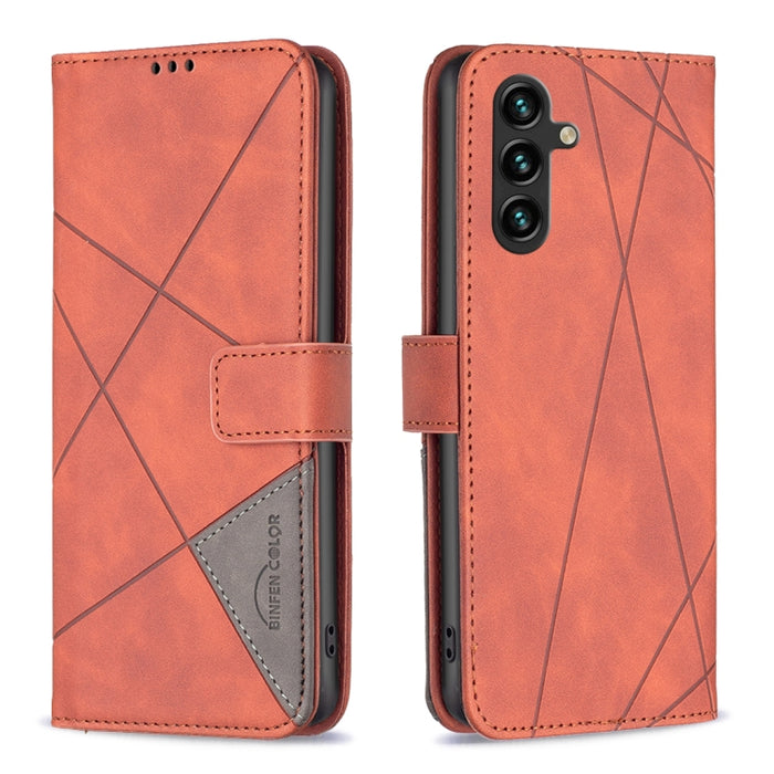 Caja de teléfono de cuero con textura de rombos con hebilla magnética, For OPPO A17, For Samsung Galaxy A14 5G, For Samsung Galaxy S23+ 5G, For Samsung Galaxy S23 Ultra 5G, For Samsung Galaxy S23 5G, For Xiaomi 12T / 12T Pro / Redmi K50 Ultra
