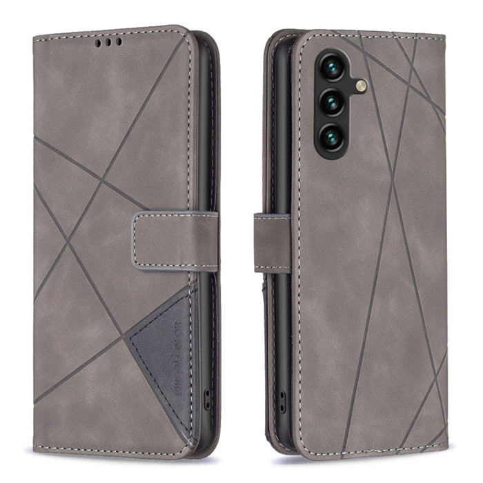 Caja de teléfono de cuero con textura de rombos con hebilla magnética, For OPPO A17, For Samsung Galaxy A14 5G, For Samsung Galaxy S23+ 5G, For Samsung Galaxy S23 Ultra 5G, For Samsung Galaxy S23 5G, For Xiaomi 12T / 12T Pro / Redmi K50 Ultra