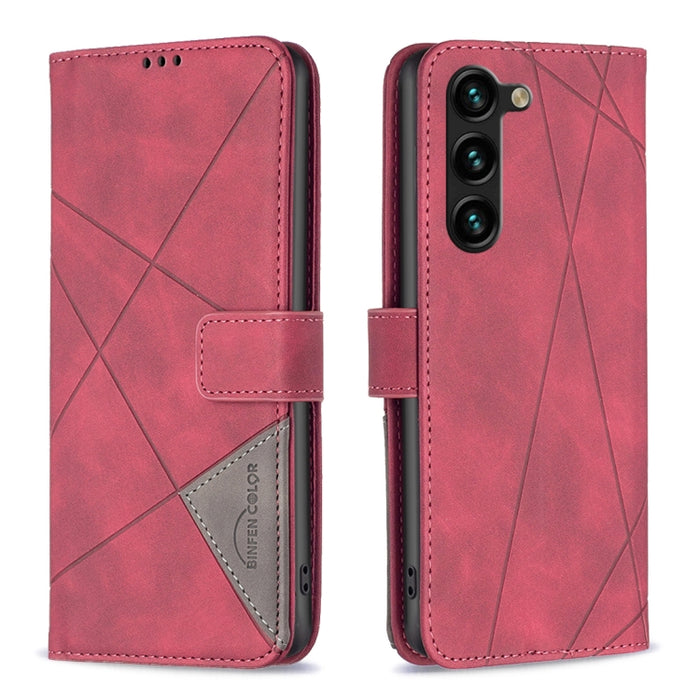 Caja de teléfono de cuero con textura de rombos con hebilla magnética, For OPPO A17, For Samsung Galaxy A14 5G, For Samsung Galaxy S23+ 5G, For Samsung Galaxy S23 Ultra 5G, For Samsung Galaxy S23 5G, For Xiaomi 12T / 12T Pro / Redmi K50 Ultra