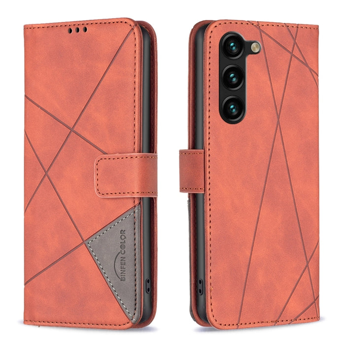 Caja de teléfono de cuero con textura de rombos con hebilla magnética, For OPPO A17, For Samsung Galaxy A14 5G, For Samsung Galaxy S23+ 5G, For Samsung Galaxy S23 Ultra 5G, For Samsung Galaxy S23 5G, For Xiaomi 12T / 12T Pro / Redmi K50 Ultra