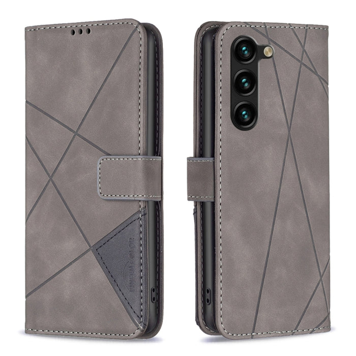 Caja de teléfono de cuero con textura de rombos con hebilla magnética, For OPPO A17, For Samsung Galaxy A14 5G, For Samsung Galaxy S23+ 5G, For Samsung Galaxy S23 Ultra 5G, For Samsung Galaxy S23 5G, For Xiaomi 12T / 12T Pro / Redmi K50 Ultra