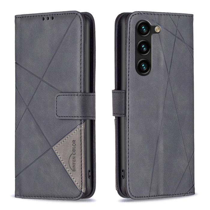 Caja de teléfono de cuero con textura de rombos con hebilla magnética, For OPPO A17, For Samsung Galaxy A14 5G, For Samsung Galaxy S23+ 5G, For Samsung Galaxy S23 Ultra 5G, For Samsung Galaxy S23 5G, For Xiaomi 12T / 12T Pro / Redmi K50 Ultra