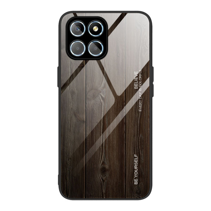 Caja de teléfono de vidrio de grano de madera, For Honor X8, For Xiaomi Redmi A1 4G, For Xiaomi Civi 2, For Xiaomi Poco M4, For Xiaomi Poco M5