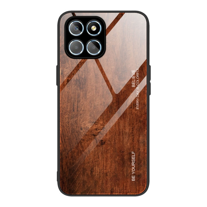 Caja de teléfono de vidrio de grano de madera, For Honor X8, For Xiaomi Redmi A1 4G, For Xiaomi Civi 2, For Xiaomi Poco M4, For Xiaomi Poco M5