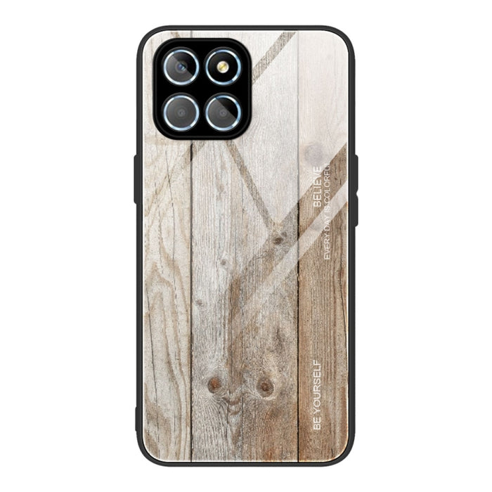 Caja de teléfono de vidrio de grano de madera, For Honor X8, For Xiaomi Redmi A1 4G, For Xiaomi Civi 2, For Xiaomi Poco M4, For Xiaomi Poco M5