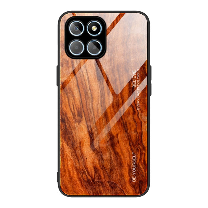Caja de teléfono de vidrio de grano de madera, For Honor X8, For Xiaomi Redmi A1 4G, For Xiaomi Civi 2, For Xiaomi Poco M4, For Xiaomi Poco M5