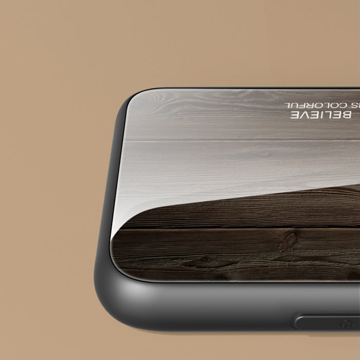 Caja de teléfono de vidrio de grano de madera, For Honor X8, For Xiaomi Redmi A1 4G, For Xiaomi Civi 2, For Xiaomi Poco M4, For Xiaomi Poco M5