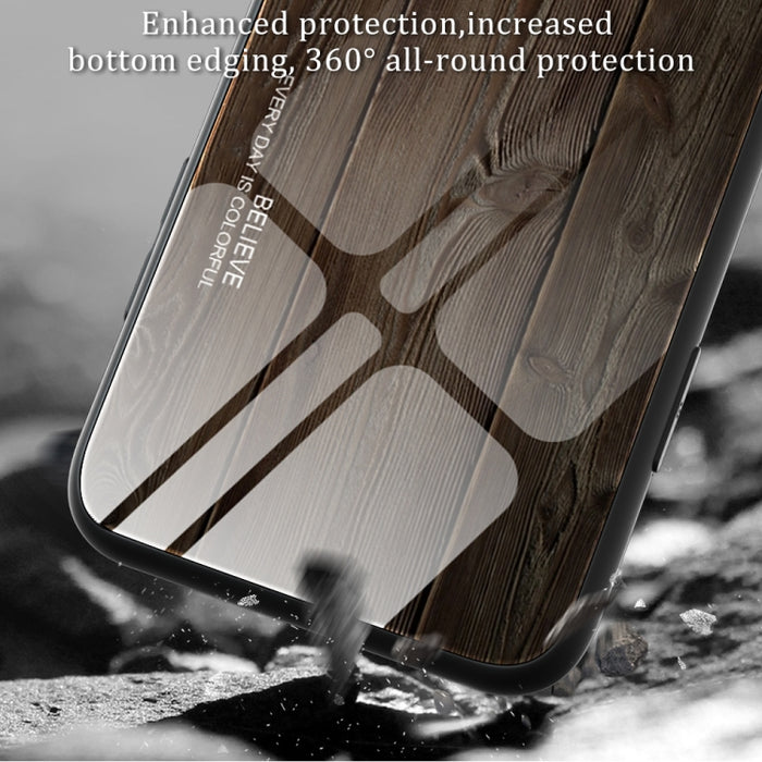 Caja de teléfono de vidrio de grano de madera, For Honor X8, For Xiaomi Redmi A1 4G, For Xiaomi Civi 2, For Xiaomi Poco M4, For Xiaomi Poco M5