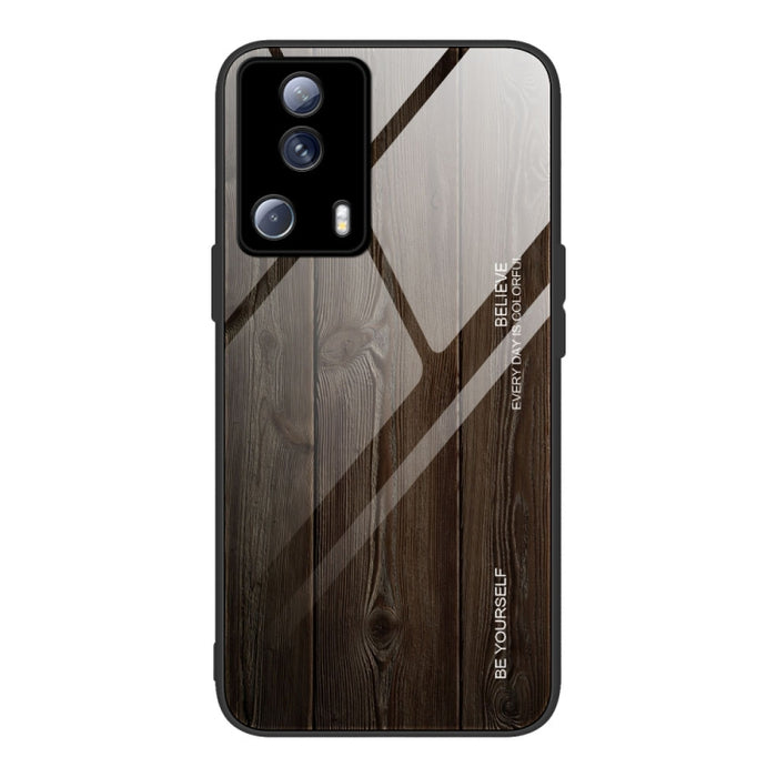 Caja de teléfono de vidrio de grano de madera, For Honor X8, For Xiaomi Redmi A1 4G, For Xiaomi Civi 2, For Xiaomi Poco M4, For Xiaomi Poco M5