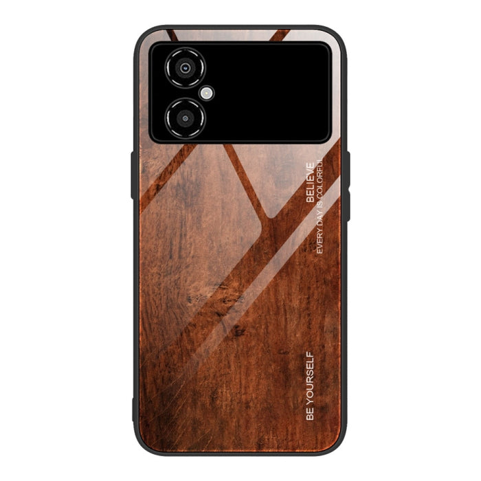 Caja de teléfono de vidrio de grano de madera, For Honor X8, For Xiaomi Redmi A1 4G, For Xiaomi Civi 2, For Xiaomi Poco M4, For Xiaomi Poco M5