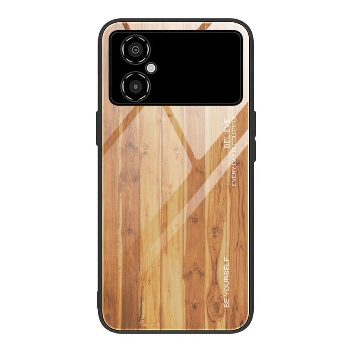 Caja de teléfono de vidrio de grano de madera, For Honor X8, For Xiaomi Redmi A1 4G, For Xiaomi Civi 2, For Xiaomi Poco M4, For Xiaomi Poco M5