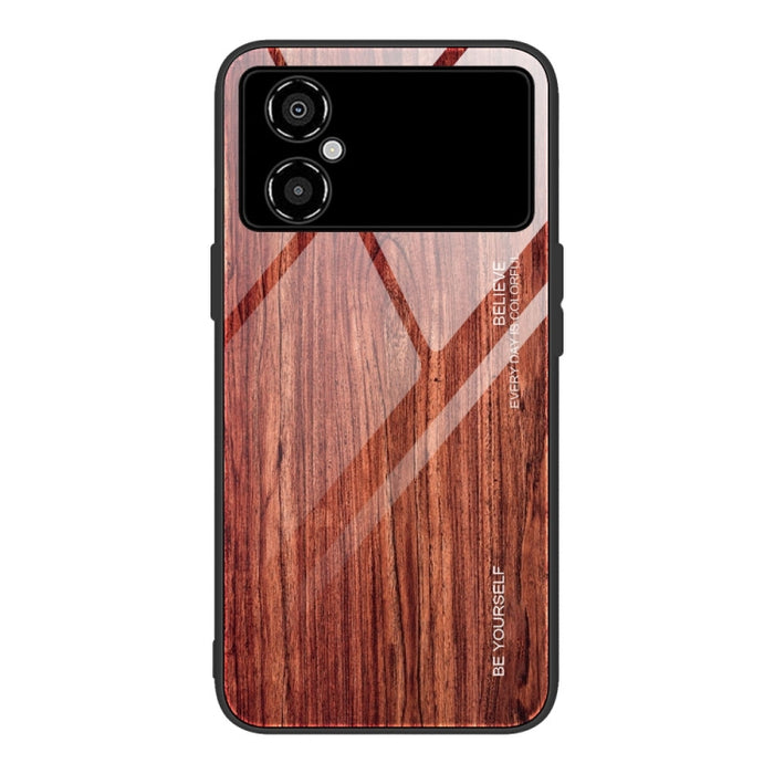 Caja de teléfono de vidrio de grano de madera, For Honor X8, For Xiaomi Redmi A1 4G, For Xiaomi Civi 2, For Xiaomi Poco M4, For Xiaomi Poco M5