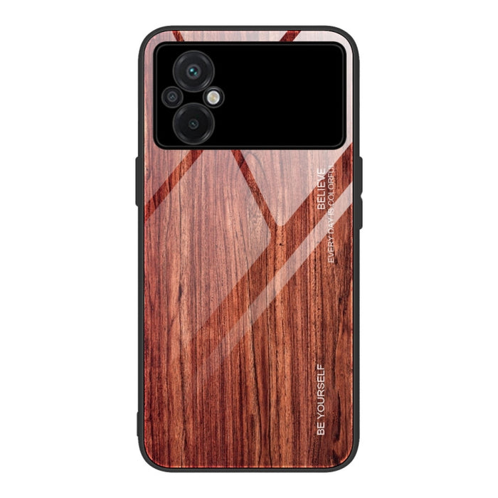 Caja de teléfono de vidrio de grano de madera, For Honor X8, For Xiaomi Redmi A1 4G, For Xiaomi Civi 2, For Xiaomi Poco M4, For Xiaomi Poco M5