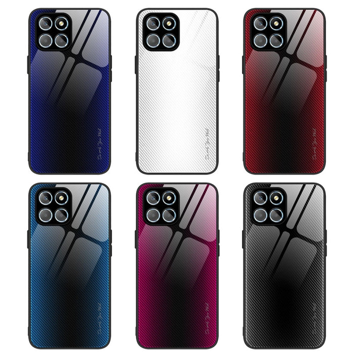 Caja del teléfono de TPU de vidrio degradado de textura, For Honor X8, For Xiaomi Redmi A1 4G, For Xiaomi Civi 2, For Xiaomi Poco M4, For Xiaomi Poco M5