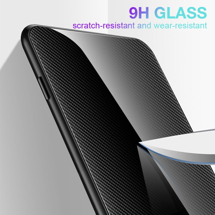 Caja del teléfono de TPU de vidrio degradado de textura, For Honor X8, For Xiaomi Redmi A1 4G, For Xiaomi Civi 2, For Xiaomi Poco M4, For Xiaomi Poco M5