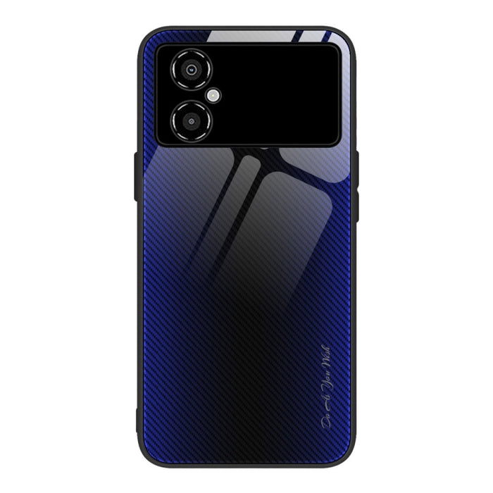 Caja del teléfono de TPU de vidrio degradado de textura, For Honor X8, For Xiaomi Redmi A1 4G, For Xiaomi Civi 2, For Xiaomi Poco M4, For Xiaomi Poco M5