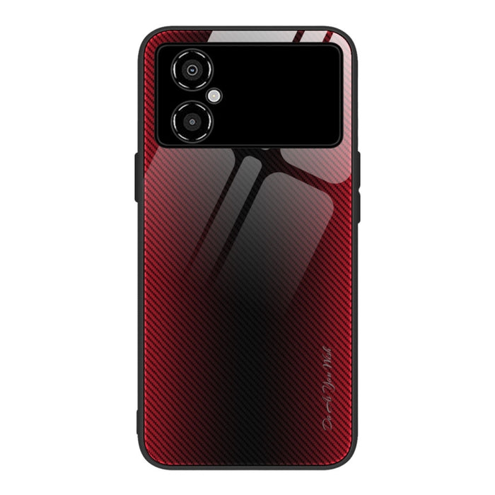 Caja del teléfono de TPU de vidrio degradado de textura, For Honor X8, For Xiaomi Redmi A1 4G, For Xiaomi Civi 2, For Xiaomi Poco M4, For Xiaomi Poco M5