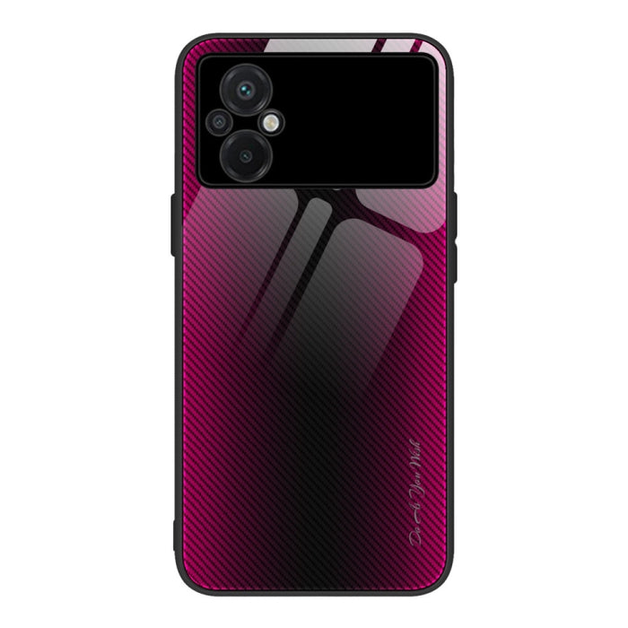 Caja del teléfono de TPU de vidrio degradado de textura, For Honor X8, For Xiaomi Redmi A1 4G, For Xiaomi Civi 2, For Xiaomi Poco M4, For Xiaomi Poco M5