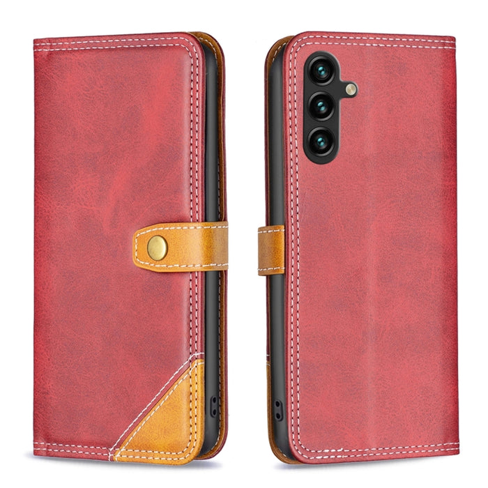 Estuche para teléfono de cuero con doble hilo de coser a juego, For OPPO A17, For Samsung Galaxy A14 5G, For Samsung Galaxy S23+ 5G, For Samsung Galaxy S23 Ultra 5G, For Samsung Galaxy S23 5G, For Xiaomi 12T / 12T Pro / Redmi K50 Ultra
