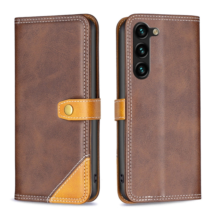 Estuche para teléfono de cuero con doble hilo de coser a juego, For OPPO A17, For Samsung Galaxy A14 5G, For Samsung Galaxy S23+ 5G, For Samsung Galaxy S23 Ultra 5G, For Samsung Galaxy S23 5G, For Xiaomi 12T / 12T Pro / Redmi K50 Ultra