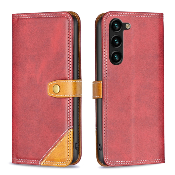 Estuche para teléfono de cuero con doble hilo de coser a juego, For OPPO A17, For Samsung Galaxy A14 5G, For Samsung Galaxy S23+ 5G, For Samsung Galaxy S23 Ultra 5G, For Samsung Galaxy S23 5G, For Xiaomi 12T / 12T Pro / Redmi K50 Ultra